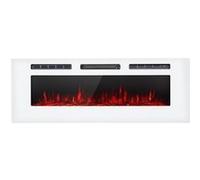 Cheminée électrique - Klarstein Galeras - mural et encastrable - 1800 W - LED 3 couleurs - Blanc Blanc G