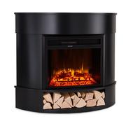 Klarstein Cheminée électrique Loloru 1800W, effet flamme LED, programmable, télécommande, noir