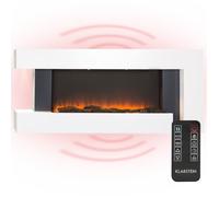 Cheminée électrique Klarstein Studio Light & Fire 2 - Effet flamme LED - Blanc
