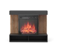 cheminée électrique Lynea, 100cm avec effet de flamme réaliste et chauffage 1800W, Noir, Vicco 51888
