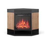 cheminée électrique Lynea, 100cm avec effet de flamme réaliste et chauffage 1800W, Noir, Vicco 51890