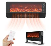 Cheminée électrique murale avec flamme simulée et télécommande, nouveau modèle de chauffage de sol, ventilateur de chaleur de bureau noir