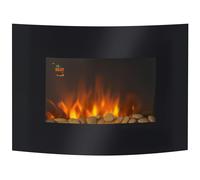 Cheminée Électrique Murale LED Design Avant-gardiste Télécommande 900/1800W