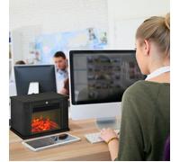 Cheminée électrique murale modèle 5 effet flamme réaliste style moderne pour le salon