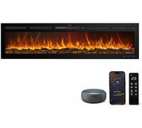 Cheminée électrique Pro, connectée Wi-Fi, 152 cm, compatible avec Alexa, puissance 750/1500 watts