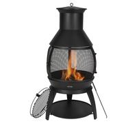 Cheminée Extérieur-VEVOR-Brasero de Jardin-559 mm-Poêle à Bois Sphérique Fer Robuste-avec Grille