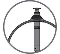 Cheminée Harvia pour sauna tonneau (avec set d'accessoires) - Noir