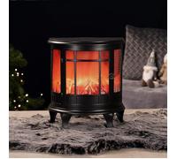 Cheminée LED Cheminée décorative électrique fonctionne sur piles sans chauffage Effet flamme/flamme réaliste avec fonction