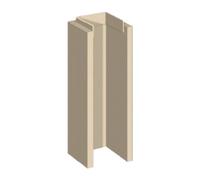 Cheminée légère - Élément de gaine 1000 mm, Panneau avant amovible - Schiedel LB90 130 x 130 (= Schachtmaß außen in mm 220 x 220 mm)