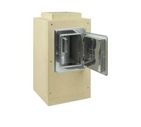 Cheminée légère - Élément de gaine 500 mm incl. raccordement de porte de nettoyage carrée - Schiedel LB90 Ø 130 mm, Schacht-Innenmaß 240 x 240 mm