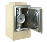 Cheminée légère - Élément de gaine 500 mm incl. supérieur raccordement de porte de nettoyage rond - Schiedel LB90 Ø 130 mm, Schacht-Innenmaß 240 x 240 mm