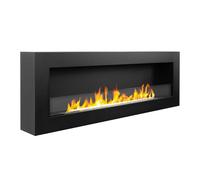 Cheminée murale bioéthanol divine 120 x 40 Sienne 120 noire