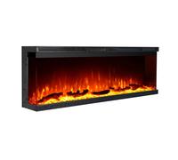 Cheminée murale électrique cheminée encastrable 3 Lati BOSTON100 L101,6 x P20 x