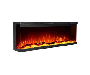 Cheminée murale électrique cheminée encastrable 3 Lati BOSTON100 L101,6 x P20 x