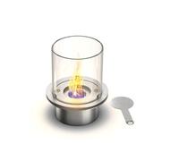Cheminées au bioéthanol - - Bréleur de cheminée bioéthanol en acier inoxydable rond avec verre