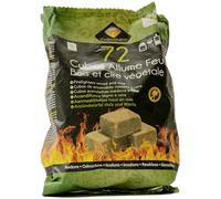 Cheminett - Cubes Allume Feu Naturels - 72 Pièces - À Base de Sciure de Bois de Conifères Certifié FSC et d’Huile Végétale - Temps de Combustion 8 à 10 min, Marron