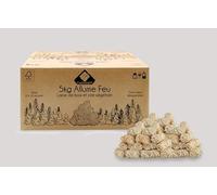 Cheminett - Laine de Bois - Allume Feu 100% Naturel - 5 kg, +/- 400 Pièces Taille XL - À Base de Cire Végétale Premium et de Bois Certifié FSC - Temps de Combustion 8 à 10 Min