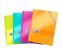 Chemise 3 rabats Oxford Color Life 17x22cm avec élastique couverture carte pelliculée coloris assortis