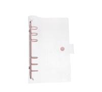 Chemise à Anneaux Transparente en PVC pour Cahier et Fiches | Protection Discrète, Fermeture à Bouton-pression et Élastique, Usage Maison ou Voyage, pour Étudiants