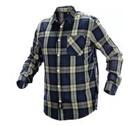 Chemise à carreau homme NEO TOOLS 81-541 bleue olive noire/Taille:L