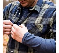 Chemise à carreau homme NEO TOOLS 81-541 bleue olive noire/Taille:S