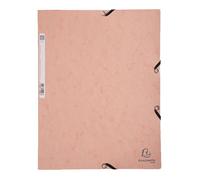 Exacompta Chemise à élastiques Aquarel 3 rabats carton 24 x 32 dos 3 cm Corail