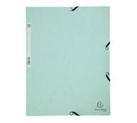 Exacompta Chemise à élastiques 3 rabats Aquarel, carte lustrée 400 g/m², 24×32 A4 dos 3 cm vert