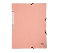 Chemise à élastique 3 rabats carton Aquarel Exacompta 24 x 32 dos 3 cm corail