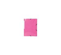 Chemise à élastiques 3 rabats Maxi capacity carte lustrée pelliculée 425gm2 Iderama A4 - Rose