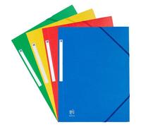 Chemise à élastique 3 rabats Oxford 24 x 32 cm dos 2 cm - 4 couleurs classiques assorties