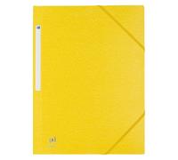 Chemise à élastique 3 rabats Oxford 24 x 32 cm dos 2 cm - couleurs classiques jaune