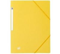 Chemise à élastique 3 rabats Oxford 24 x 32 cm dos 2 cm - couleurs classiques jaune