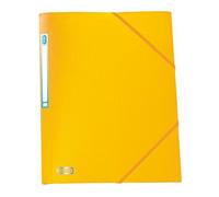 Chemise à élastique 3 rabats plastique Memphis Oxford 24 x 32 cm dos 1,5 cm jaune