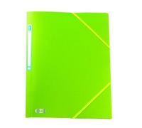 Chemise à élastique 3 rabats plastique Memphis Oxford 24 x 32 cm dos 1,5 cm verte