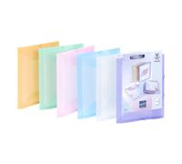 Chemise à élastique 3 rabats plastique personnalisable Viquel Propysoft - 23 x 32 dos de 1,5 cm couleurs assorties
