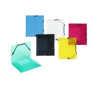 Chemise à élastique 3 rabats plastique Propyglass Viquel 17 x 22 cm - couleurs assorties