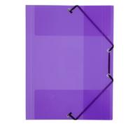 Chemise à élastique 3 rabats plastique Viquel Propyglass 24 x 32 - violet translucide