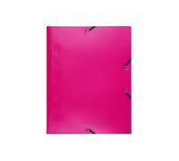 Chemise à élastique 3 rabats Polypropylène 4/10e Opaque Eco - A4 - Fuchsia