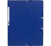 Chemises à élastiques sans rabats carte lustrée 400 g Exacompta 24 x 32 cm - Bleu