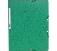 Exacompta Chemise à élastique sans rabat – Carte lustrée 400 g/m² – A4 – Vert
