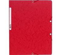 Chemise à élastique sans rabat carte lustrée 400gm2 - A4 - Rouge