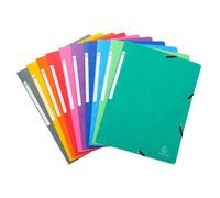 Chemise à élastique sans rabat carte lustrée 400gm2 - A4 - Couleurs assorties