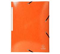 Chemise à élastiques 3 rabats Maxi capacity carte lustrée pelliculée 425gm2 Iderama A4 - Orange