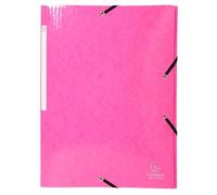 Chemise à élastiques 3 rabats Maxi capacity carte lustrée pelliculée 425gm2 Iderama A4 - Rose