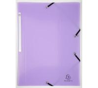 Chemise à élastiques 3 rabats polypropylène Chromaline Pastel - A4 - Mauve