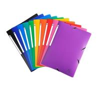 Chemise à élastiques 3 rabats PP OPAK - A4 - Couleurs assorties