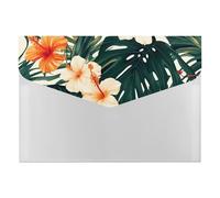 Chemise à fleurs hawaïennes tropicales avec 6 compartiments de poche, organiseur de documents portable pour factures, reçus, certificats