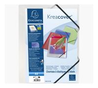 Chemise à l'élastique 3 rabats plastique personnalisable Exacompta Kreacover® - 24 x 32 cm