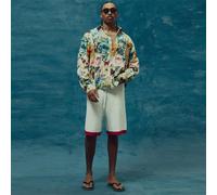 Chemise à manches longues surdimensionnée avec boutons, col et imprimé graphique sur tout le vêtement. Indispensable pour le printemps et l'été, parfait pour les vacances L,M,S,XL,XXLTropical,PlantesT