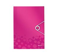 Chemise à rabats Leitz WOW A4 polypropylène 150 feuilles fermeture élastique effet bicolore réf 45990023